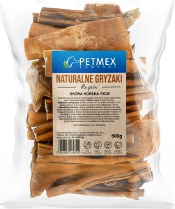 Petmex PETMEX Skóra końska gryzak naturalny 15cm 500g 1