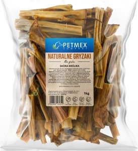 Petmex PETMEX Skóra królika gryzak naturalny 1kg 1