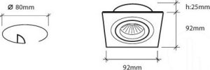 BPM Lighting Oprawa sufitowa oczko halogenowe BPM 1X50W GU5.3 MR16 aluminium A3011 2