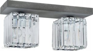 Lampa sufitowa Plafon oprawa sufitowa Spot Light Gallant 2x60W E27 beton/transparentny 2244236 1