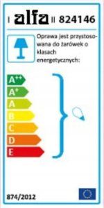 Lampa wisząca Alfac Lampa wisząca zwis Alfa Ariel 3x60W E27 biała/patyna 22613 2
