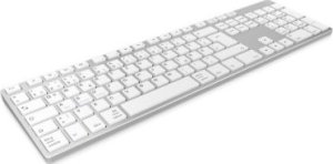 Klawiatura Keysonic KEYSONIC KSK-8022BT (DE) Aluminium Full-Size Tastatur Multikanal Bluetooth 3.0 Mac/Win/Android 1