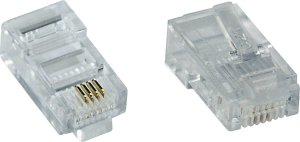 InLine InLine® 100pcs Modular Plug 8P4C RJ45 for Crimping to ribbon Cable ISDN 1