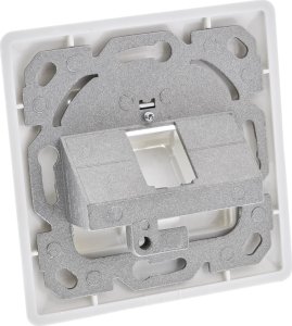 InLine InLine® Frame set for 1x RJ45 Bu/LSA insert, Keystone SNAP-In, white RAL9010 2
