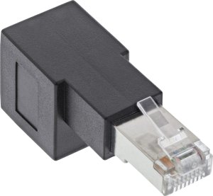 InLine InLine® patch cord adapter Cat.6A, RJ45 plug / socket, angled 90° downwards 2