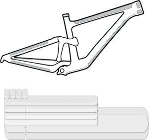 Lizard Skins Osłona na ramę LIZARDSKINS CLEAR Protective Frame Wrap - Frame Kit przezroczysta połysk 2