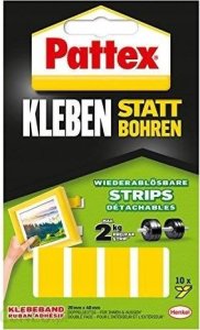 Pattex Pattex Kleben statt Bohren, Klebestrips, ablösbar, 10 ST 1