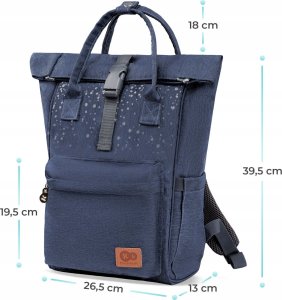 KinderKraft Plecak\Torba do wózka Moonpack Confetti Denim 7