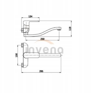 vidaXL BATERIA ZLEWOZMYWAK SC SIROS WYLEWKA 215 CM CHROM 2