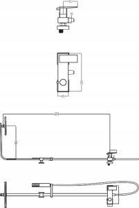 Zestaw prysznicowy Omnires PARMA SYSTEM PRYSZNICOWY NATYNKOWY CHROM 4