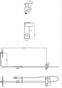 Zestaw prysznicowy Omnires PARMA SYSTEM PRYSZNICOWY NATYNKOWY CHROM 5
