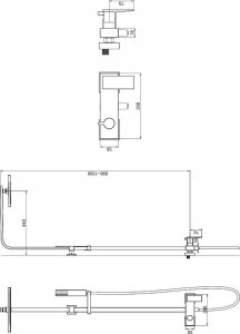Zestaw prysznicowy Omnires PARMA SYSTEM PRYSZNICOWY NATYNKOWY CHROM 7