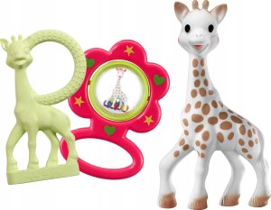 sophielagirafe ZESTAW ŻYRAFA SOPHIE W BAWEŁNIANEJ TORBIE 2