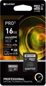 Karta Platinet Pro3 MicroSDHC 16 GB Class 10 UHS-III/U3 V30 (PMMSD16UIII) 3
