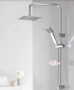 Zestaw prysznicowy Invena SHOWER COLUMN DOKOS W BATH MIXER BLACK 3