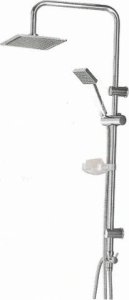Zestaw prysznicowy Invena SHOWER COLUMN DOKOS W BATH MIXER BLACK 4