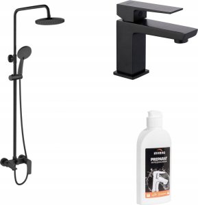 Zestaw prysznicowy Invena SHOWER COLUMN DOKOS W BATH MIXER BLACK 7
