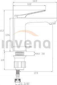 Zestaw prysznicowy Invena SHOWER COLUMN DOKOS W BATH MIXER BLACK 9