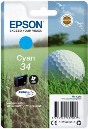 Tusz Epson Oryginalny tusz 34, cyan (C13T34624010) 1