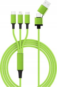 Kabel USB smrter Hydra ULTRA 5in1 Nylon-Ladekabel, 120cm, green retail 1