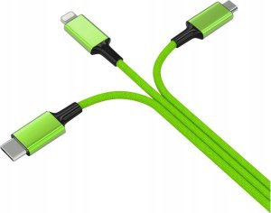 Kabel USB USB-A + USB-C - USB-C 1.2 m Zielony (SMRTER_HYDRA_ULT_GN) 2