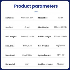 Statyw Fotopro Statyw video Fotopro DV-3A 15
