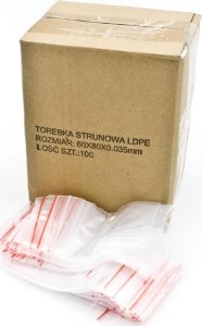 Donau Torebka strunowa, zip bag, 60x80 mm, transparentna, 100 szt. 1