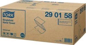 Tork Tork - Ręcznik papierowy w składce ZZ, biały, H3, makulatura - 3750 sztuk 1