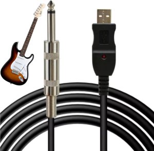 Kabel SwiatKabli Interfejs gitary przejściówka JACK 6,3 mm -  USB 2.0 A  kabel o długości 3 m 2