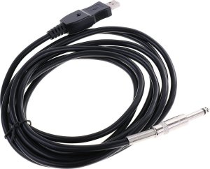 Kabel SwiatKabli Interfejs gitary przejściówka JACK 6,3 mm -  USB 2.0 A  kabel o długości 3 m 3