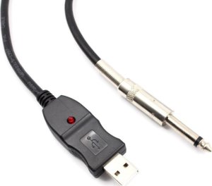 Kabel SwiatKabli Interfejs gitary przejściówka JACK 6,3 mm -  USB 2.0 A  kabel o długości 3 m 5
