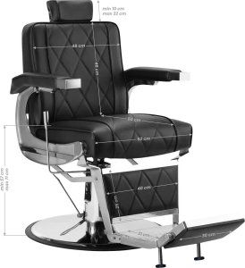 Activeshop Hair System fotel barberski BM88066 czarny 13