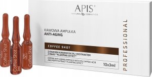 Activeshop Apis coffee shot kawowa ampułka anti-aging z kwasem kawowym i ekstraktem z maku,,plumping efect" 10 x 3,5 ml 1