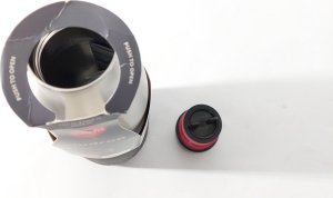 Emsa Emsa Bludrop sleeve insulated drinking bottle 0.7 liters, thermos bottle (black, stainless steel, silicone sleeve) 6