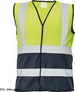 CERVA LYNX DUO - kamizelka odblaskowa KOLOROWA z kontrastowym kolorem u dołu - pomarańczowy/czarny 3XL 5