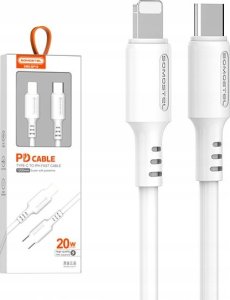 Kabel USB Somostel KABEL IPHONE DO TYP-C PD SOMOSTEL BIAŁY QUICK CHARGER USB-C 1.2M 20W POWERLINE SMS-BP10 1