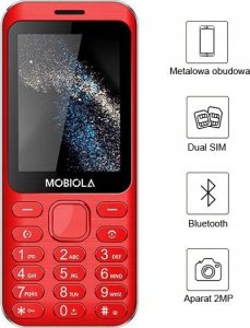 Telefon komórkowy Mobiola TELEFON GSM MOBIOLA MB3200i 2G CZERWONY TELEFON KLASYCZNY DLA SENIORA 4
