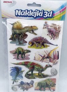 Craft with Fun Naklejki 3D dinozaury MIX 1