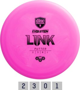 Discmania Pink Diskgolfo diskas Putter SOFT EXO LINK Evolution Rožinė 1