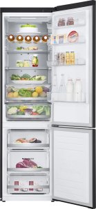 Lodówka LG LG Šaldytuvas GBB72MCUGN Energy efficiency class D Free standing Combi Height 203 cm No Frost system Šaldytuvas net capacity 277 L Šaldiklis net capacity 107 L Ekranas 35 dB Juodas 12
