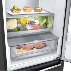 Lodówka LG LG Šaldytuvas GBB72MCUGN Energy efficiency class D Free standing Combi Height 203 cm No Frost system Šaldytuvas net capacity 277 L Šaldiklis net capacity 107 L Ekranas 35 dB Juodas 9