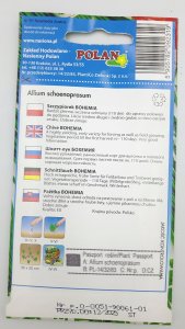 Polan PLATINET NASIONA SZCZYPIOREK OGRODOWY BOHEMIA CHIVE SEEDS 2 G 2