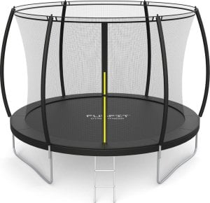 Funfit Trampolina Ogrodowa Premium dla dzieci 252cm (8FT) z Siatką Wewnętrzną i Drabinką 1