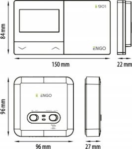Salus Bezprzewodowy, elektroniczny regulator temperatury - E901RF + karta paliwowa 6