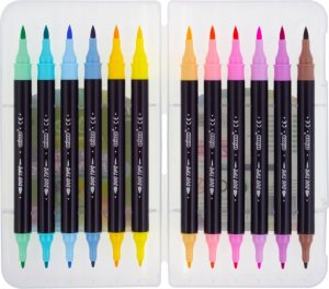 Cricco Pisaki pędzelkowe pastelowe dwustronne 12 kolorów 13