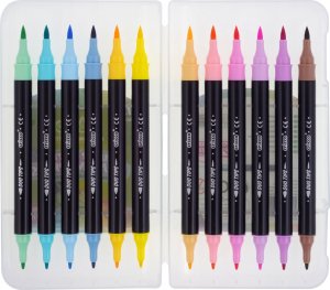 Cricco Pisaki pędzelkowe pastelowe dwustronne 12 kolorów 3