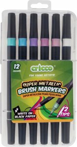 Cricco Pisaki pędzelkowe pastelowe dwustronne 12 kolorów 5