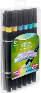 Cricco Pisaki pędzelkowe pastelowe dwustronne 12 kolorów 7