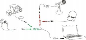 Kabel Vega Jack 3.5mm - Jack 3.5mm x2 0.2m czarny 4