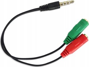 Kabel Vega Jack 3.5mm - Jack 3.5mm x2 0.2m czarny 5